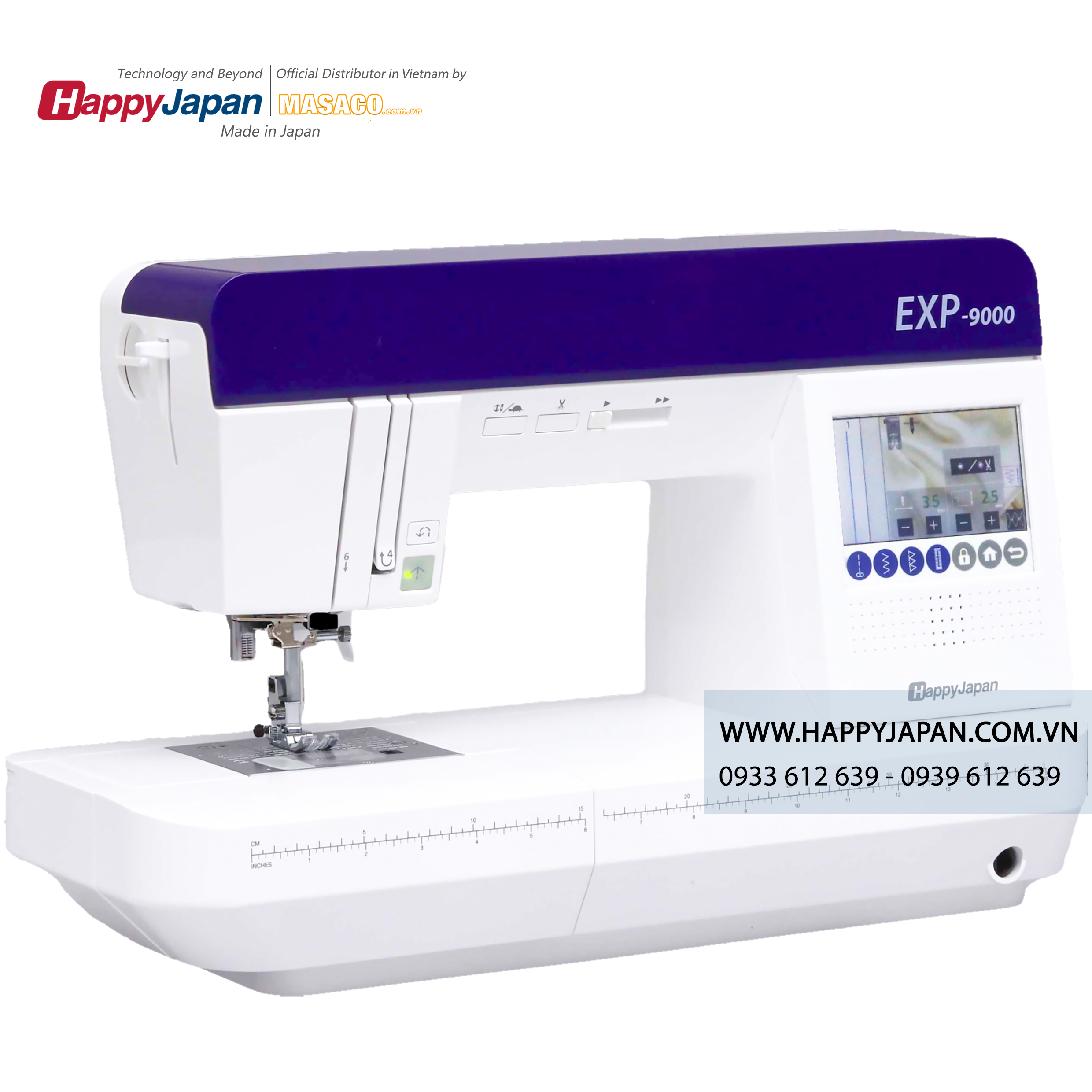 máy may thêu vi tính happyjapan EXP-9000