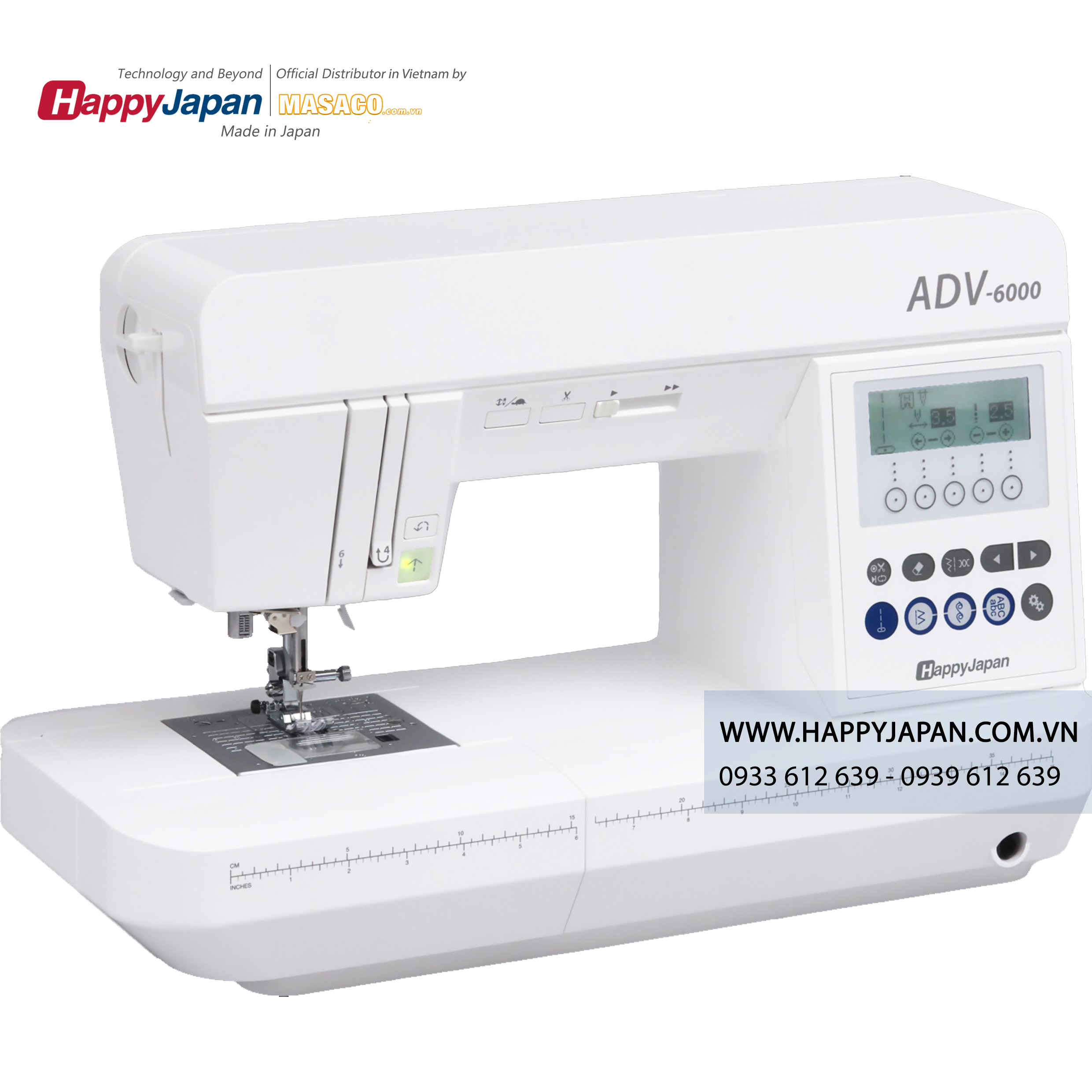 máy may thêu vi tính happyjapan ADV-6000