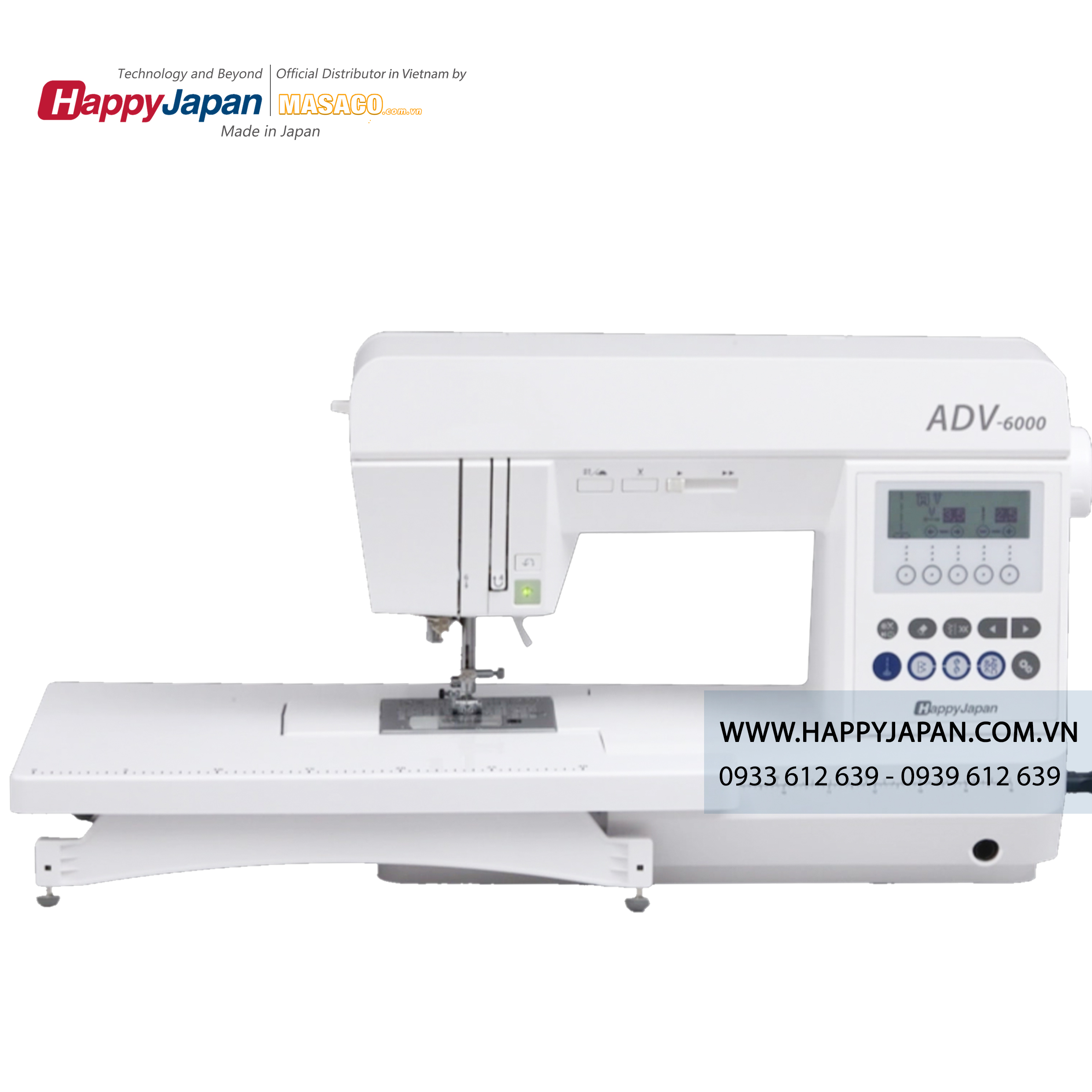 máy may thêu vi tính happyjapan ADV-6000